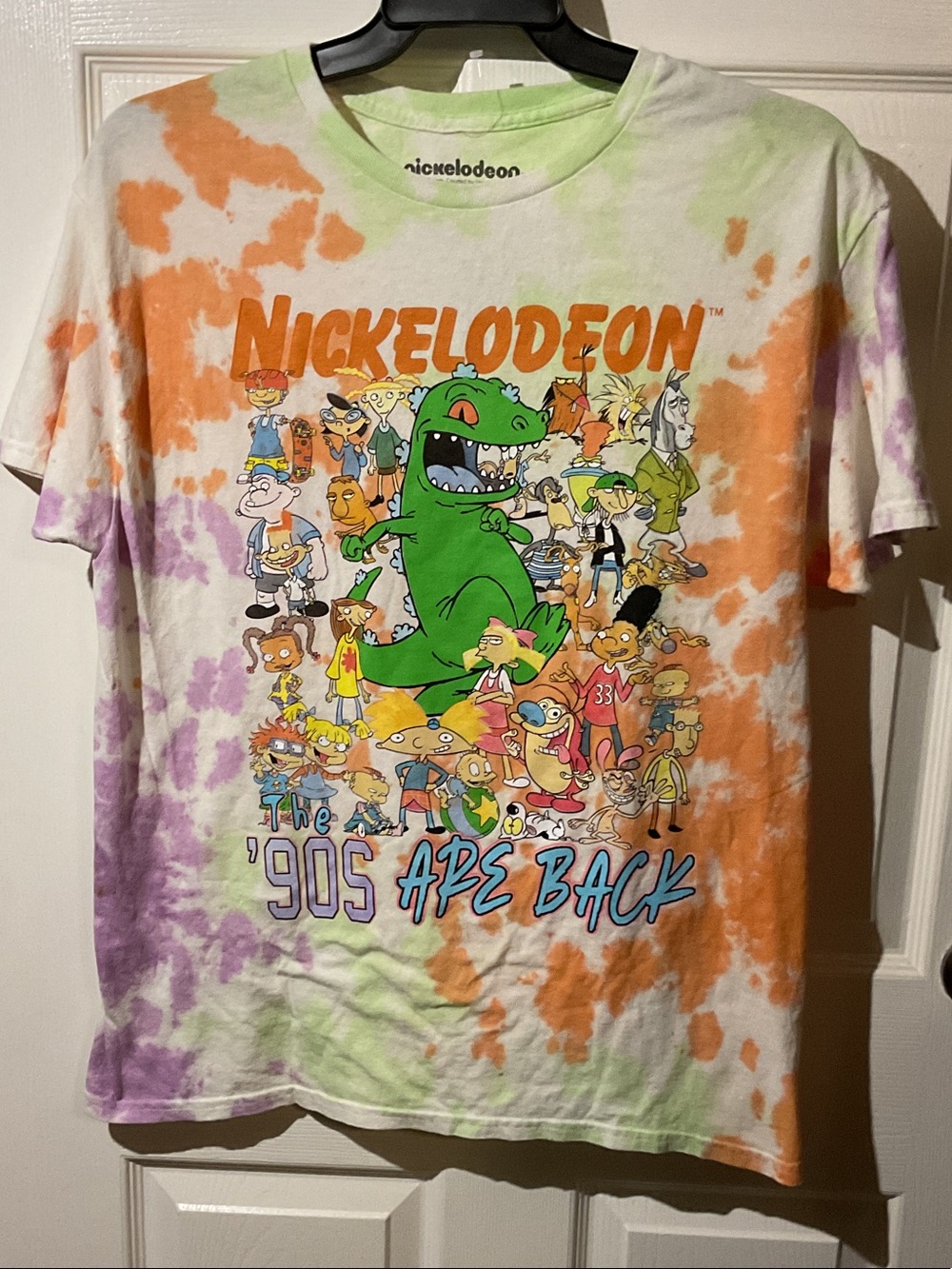 Nickelodeon Tie-Dye The 90’s Are Back Tee - Orange, Green, Purple